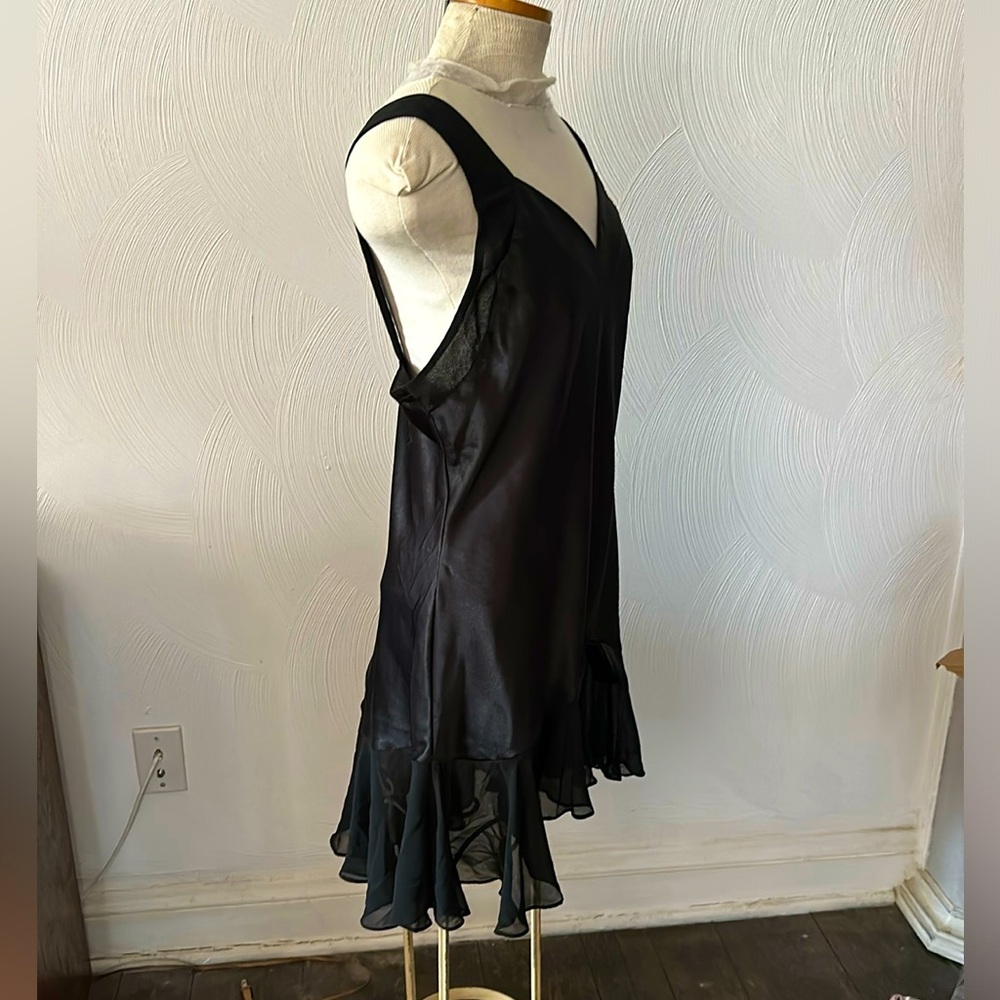 Vintage 80's Elegant Black Slip/ Cami/ Cocktail tank dress Sz L